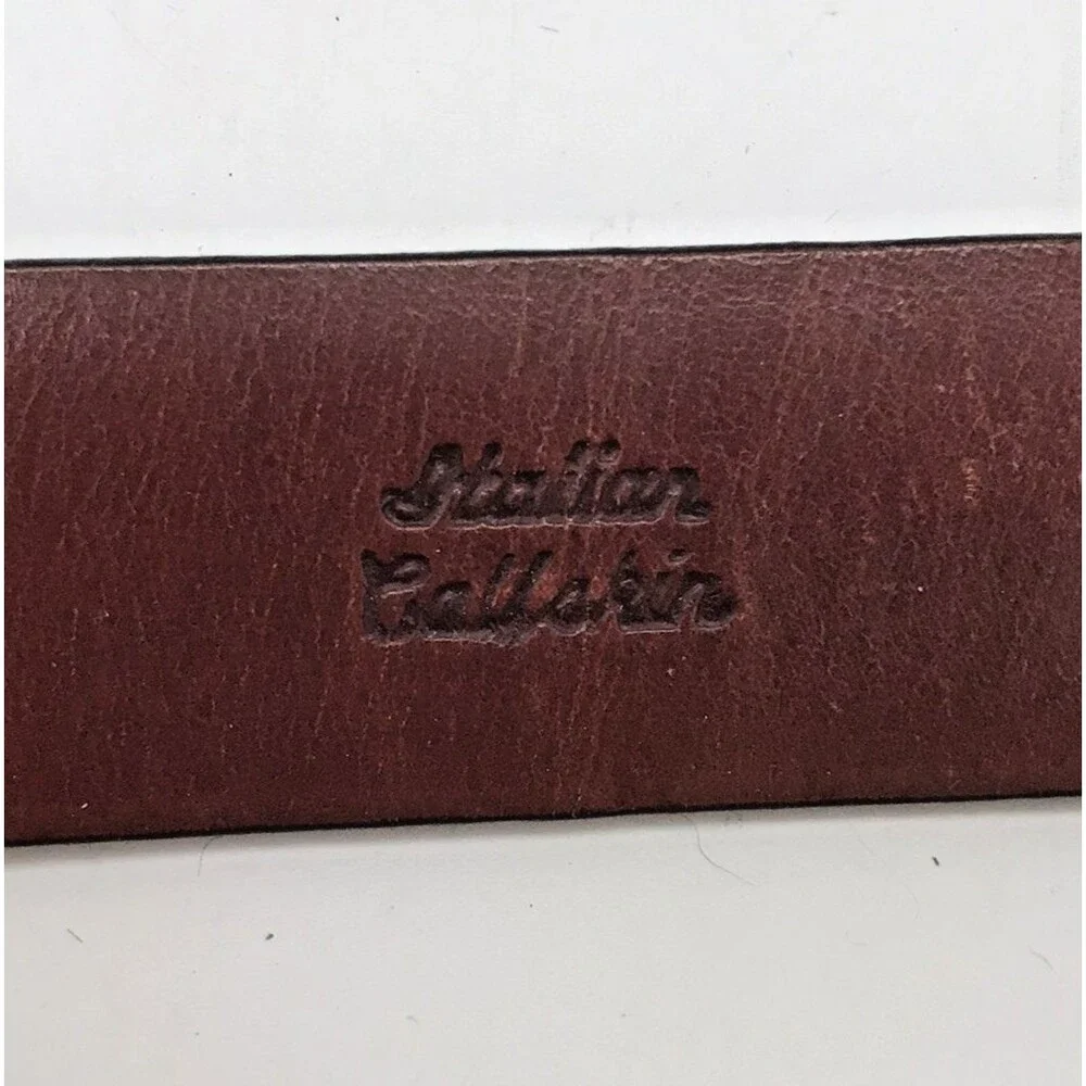 Tulliani Croc Embossed Italian Calfskin Belt Men's 46 Brown Roller Belt 2103 USA